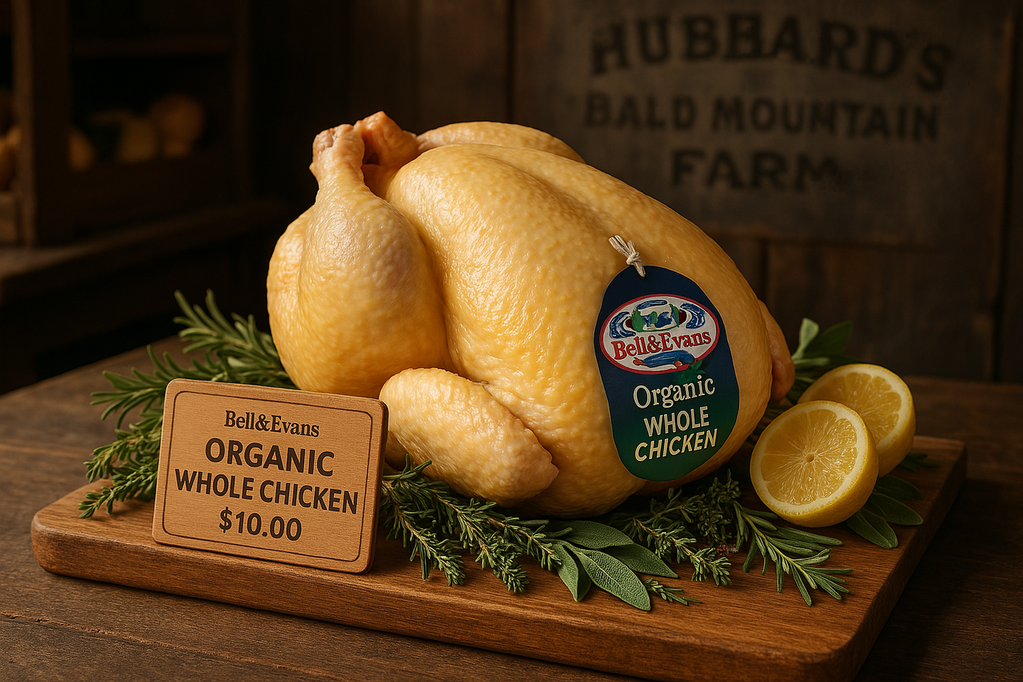 Bell & Evans Organic Whole Chicken - $10.00