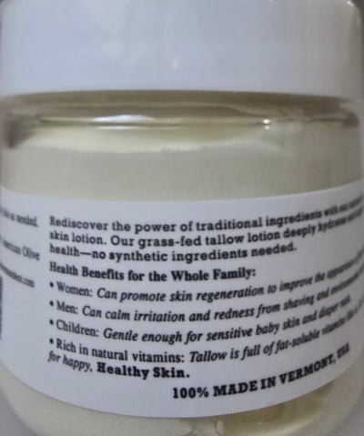 Vermont's Best Tallow Skin Lotion, Family-Safe Moisturizer, Made in USA $27