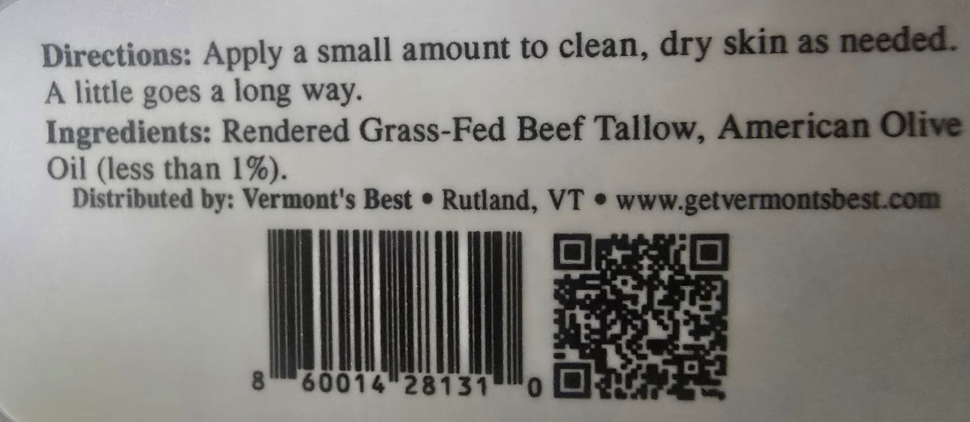 Vermont's Best Tallow Skin Lotion, Family-Safe Moisturizer, Made in USA $27