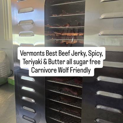 Vermont's Best Beef Jerky Teriyaki - Spicy - Butter (All Sugar Free) large bag $15