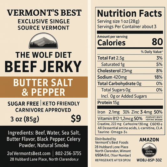 Vermont's Best Beef Jerky $9 Sugar Free